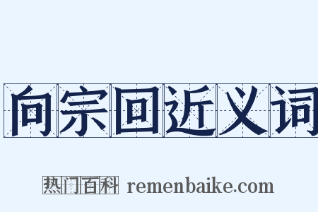 向宗回近义词是什么意思的图片
